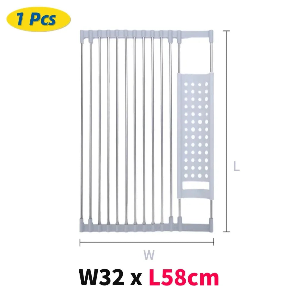 304 Stainless Foldable Dish Drying Rack