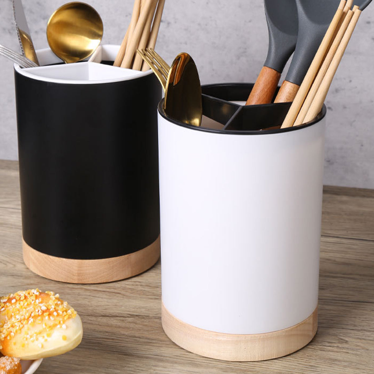 Kitchen Utensil Storage Bucket Holder
