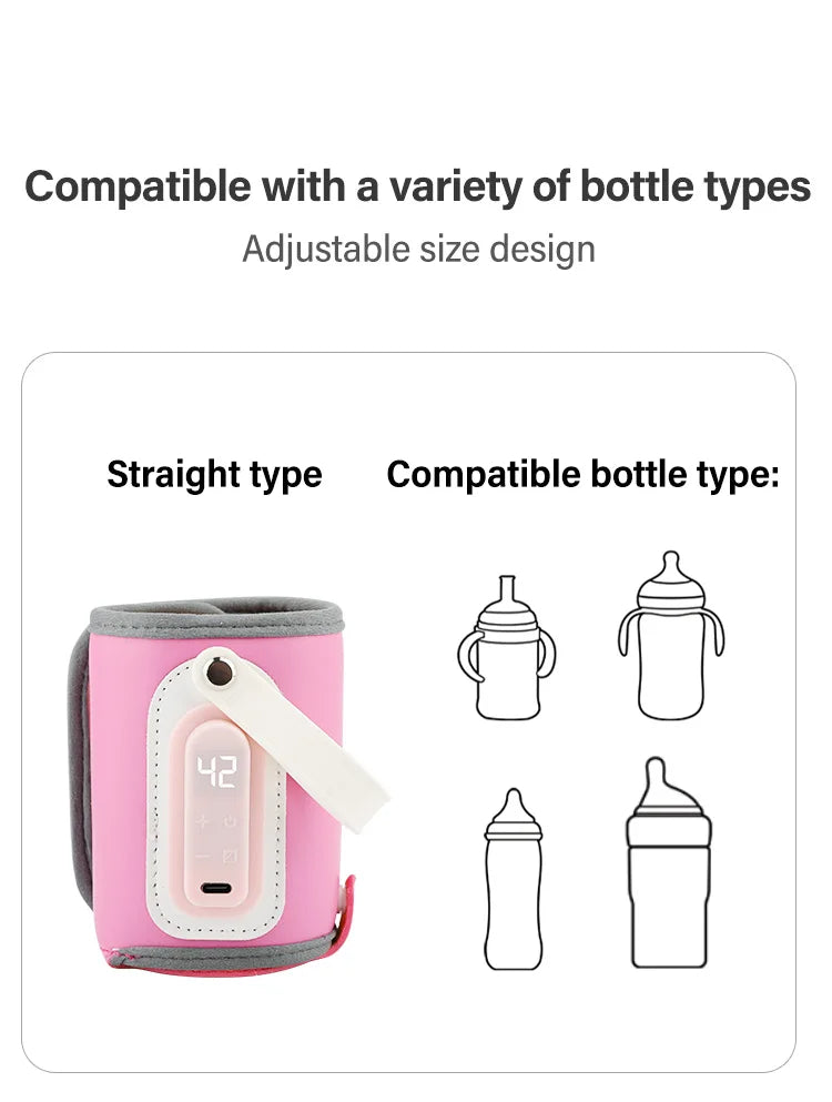 MAMIJOY Portable Baby Bottle Warmer with LED Display