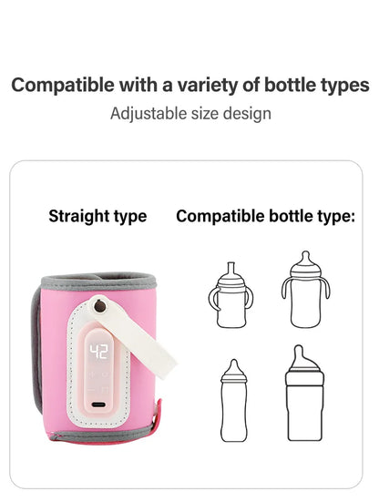 MAMIJOY Portable Baby Bottle Warmer with LED Display