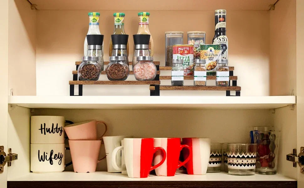 Wooden 3 Tier Spice Rack Organizer