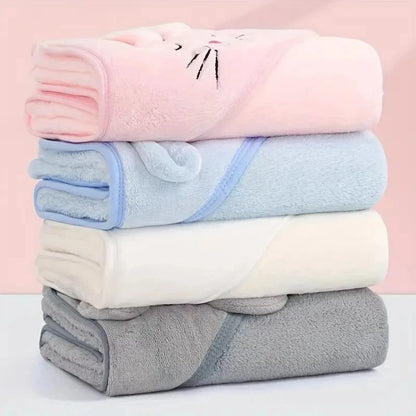 Newborn Hooded Bath Towel Blanket