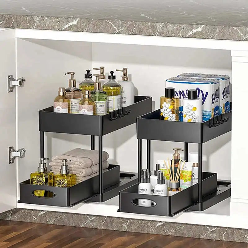2 Tier Under Sink Storage Rack