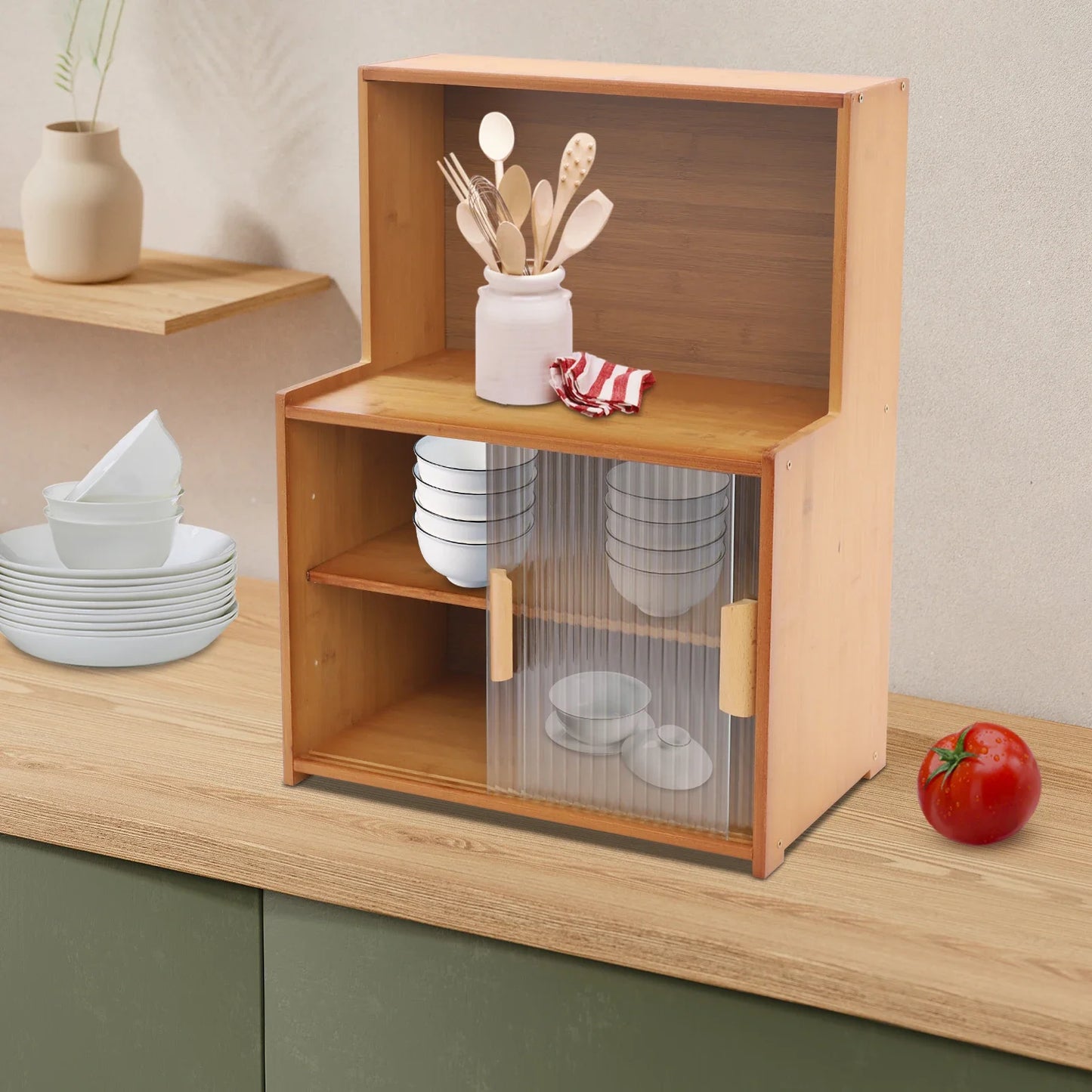 Sliding Door Kitchen Storage Cabinet