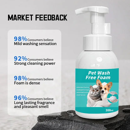 Natural Waterless Pet Shampoo Foam