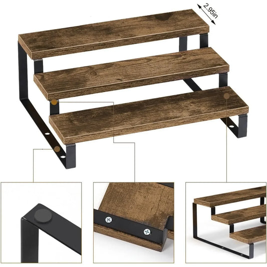 Wooden 3 Tier Spice Rack Organizer