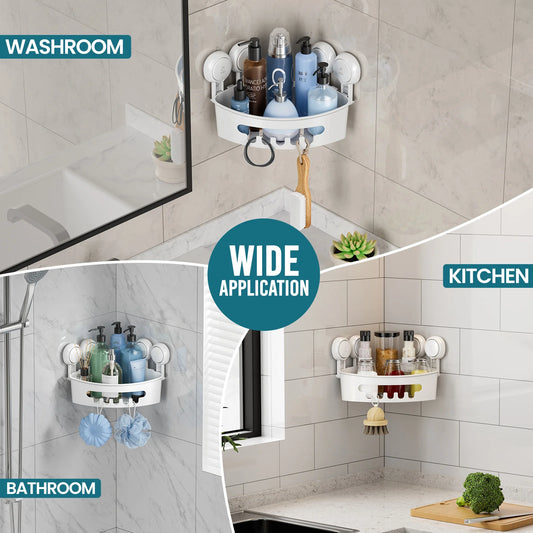 No-Drill Removable Shower Basket