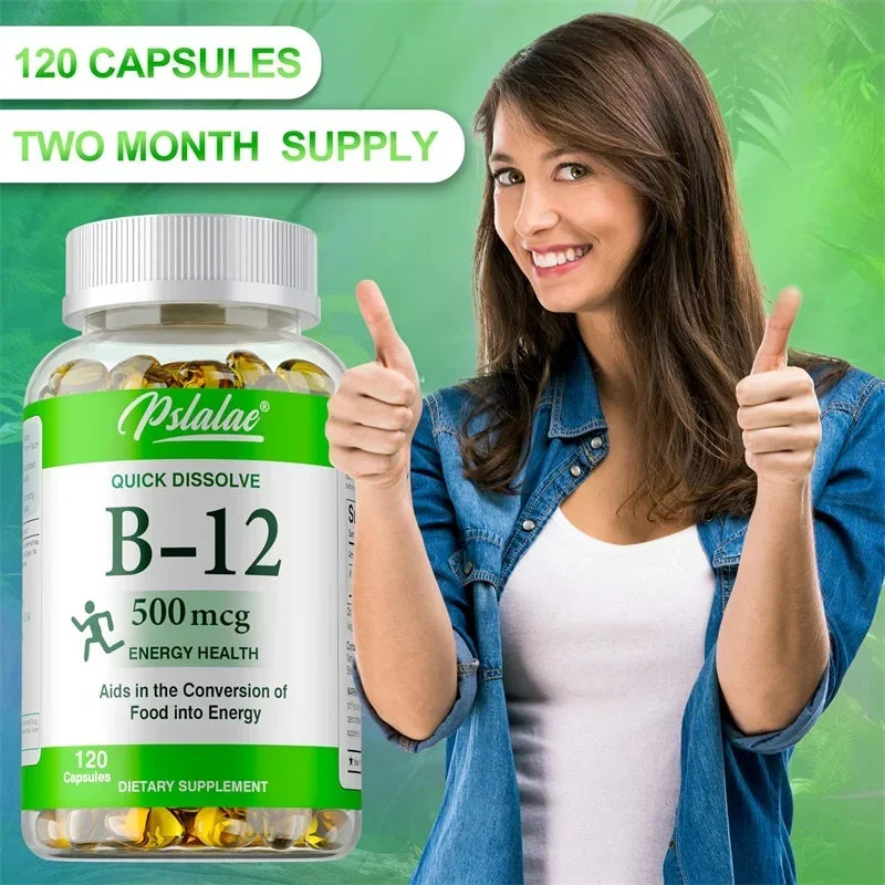 Vitamin B12 Capsules for Energy & Metabolism