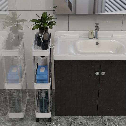 Slim Rolling Storage Rack Organizer