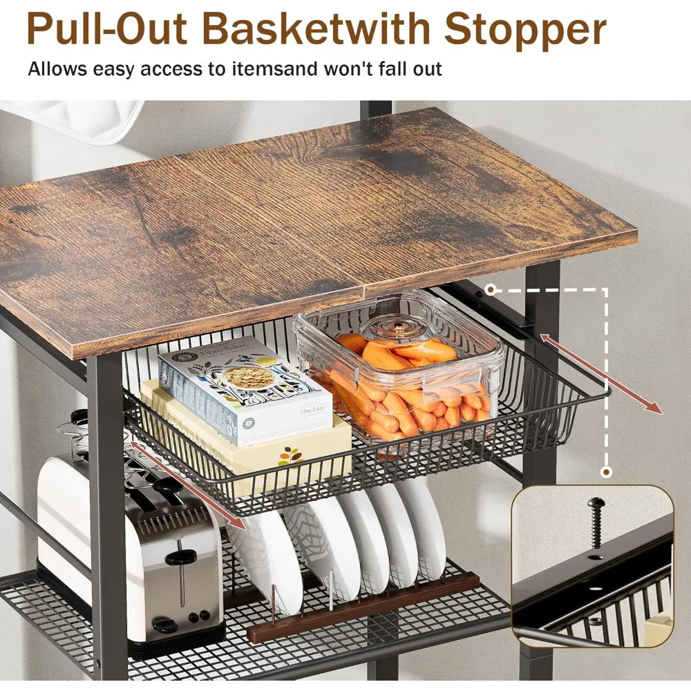 6 Tier Standing Kitchen Storage Rack