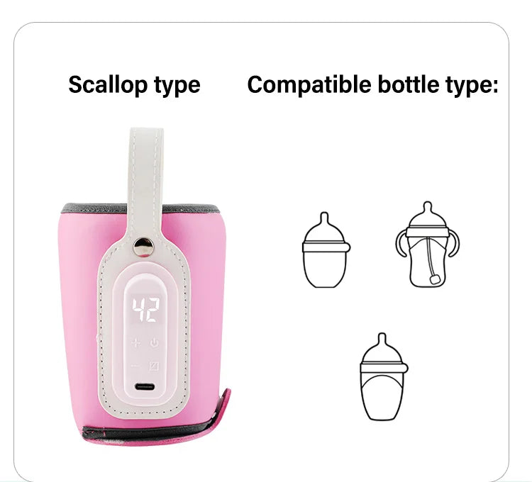 MAMIJOY Portable Baby Bottle Warmer with LED Display