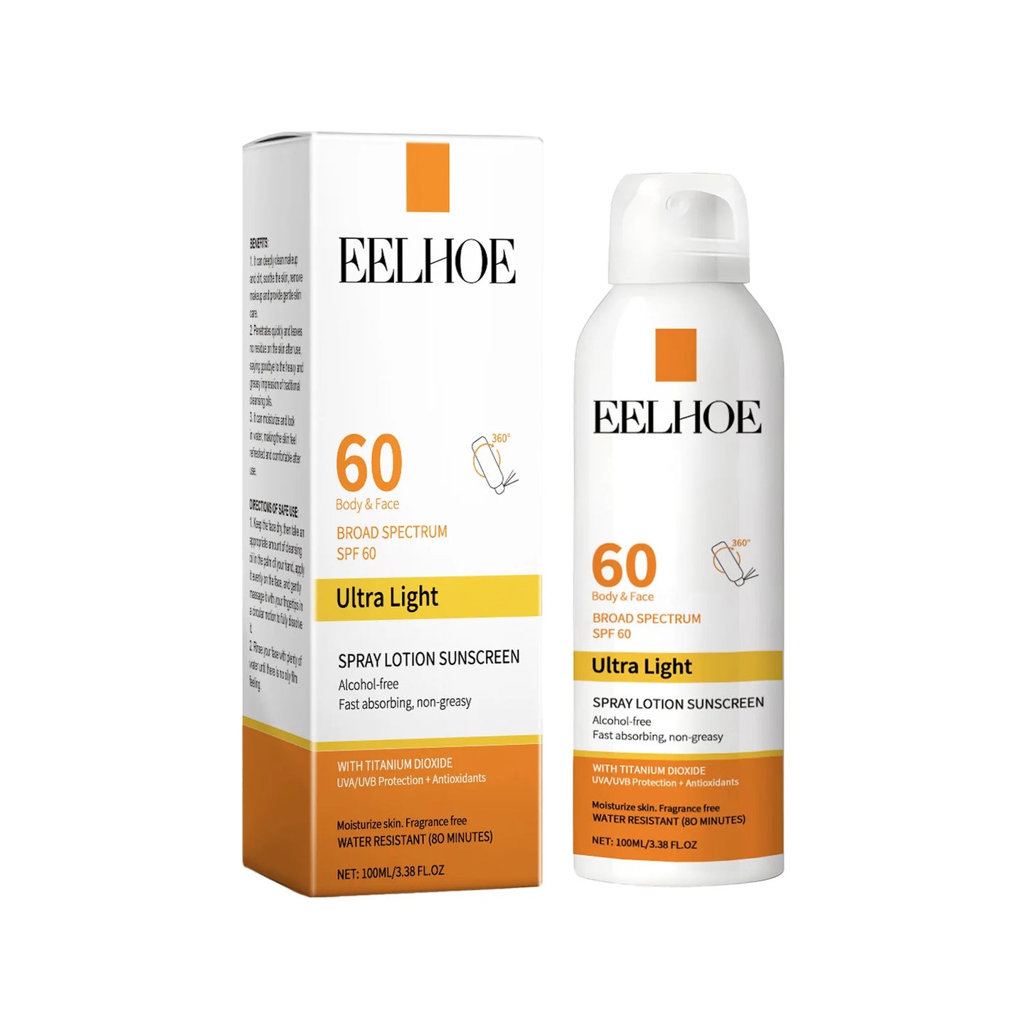 EELHOE Vitamin E Sunscreen Spray for Long-Lasting Skin Protection