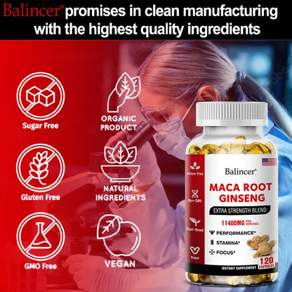 Maca Ginseng Vitamin Supplement for Stamina