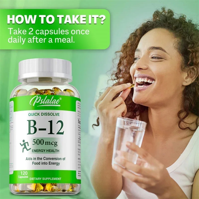 Vitamin B12 Capsules for Energy & Metabolism