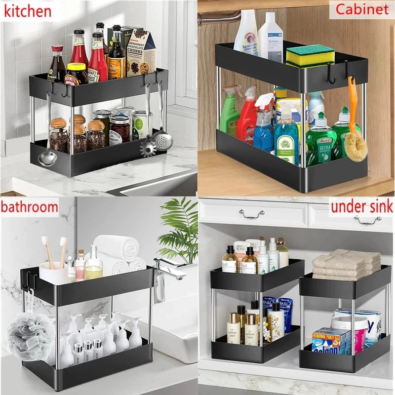 2 Tier Under Sink Storage Rack