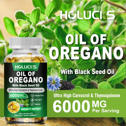 Natural Oregano Oil Health Support Capsules