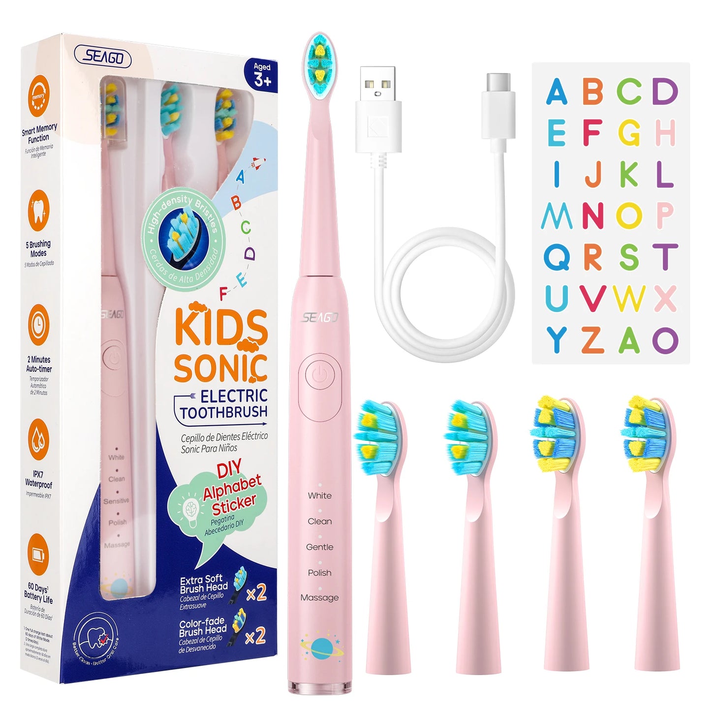 Seago Waterproof Electric Toothbrush for Children