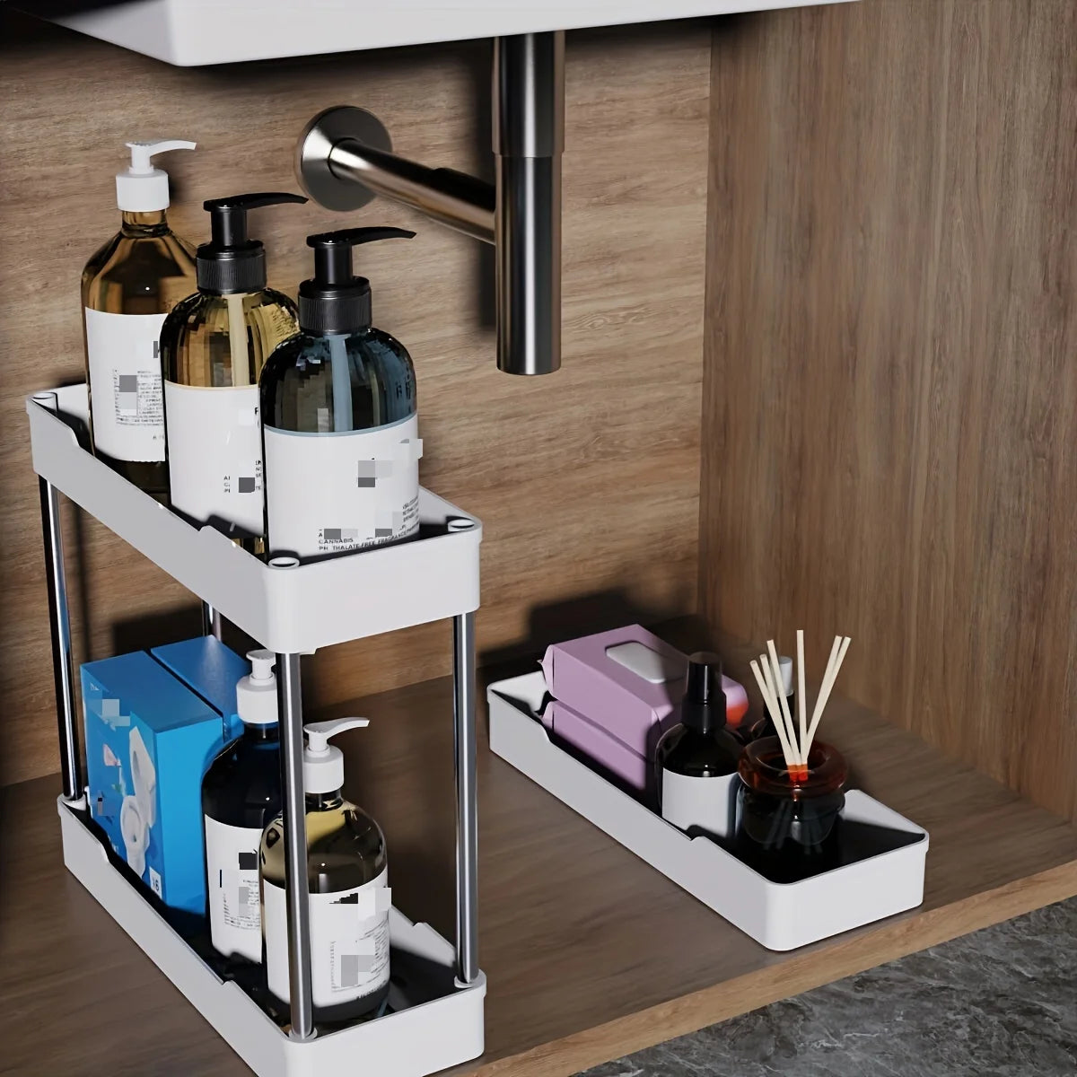 Slim Rolling Storage Rack Organizer