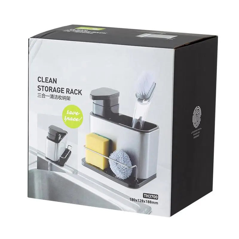 3-in-1 Stainless Steel Sponge Holder