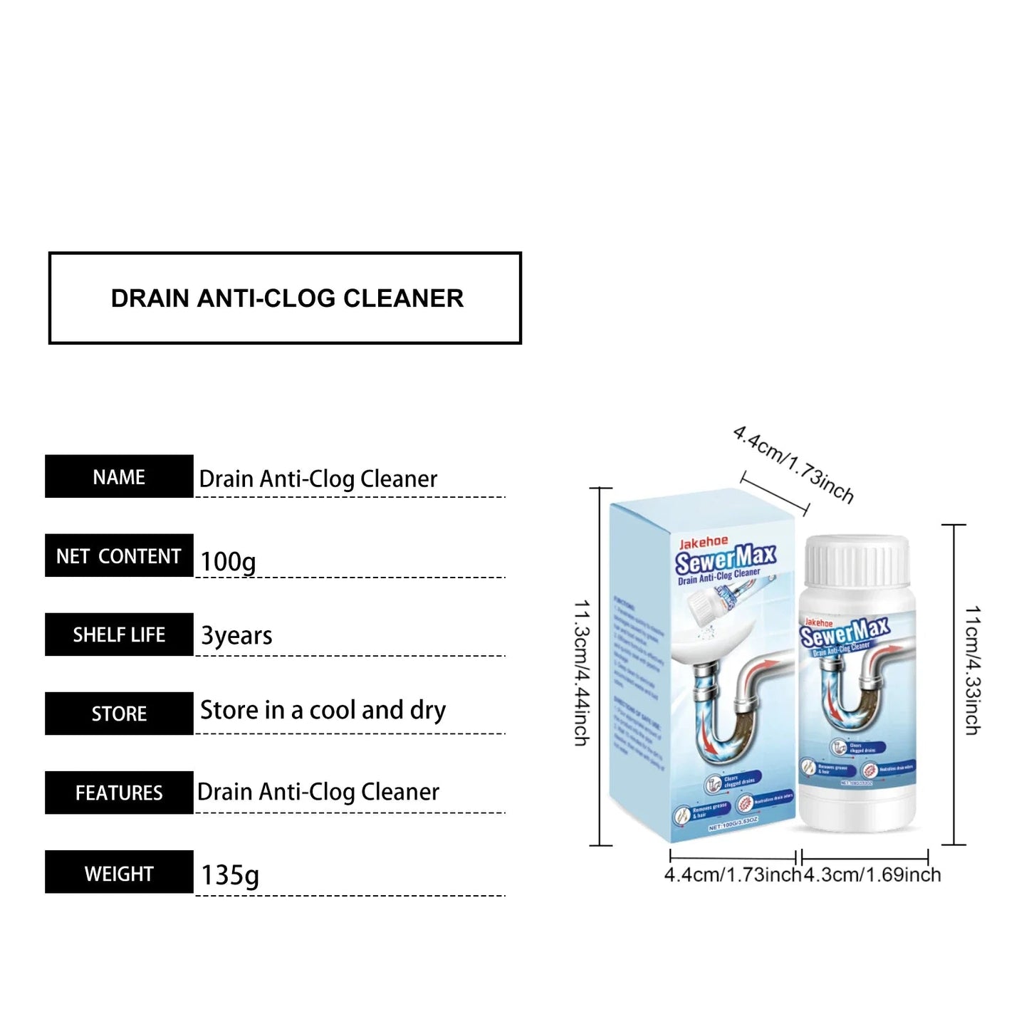 Hair and Grease Dissolver Powder