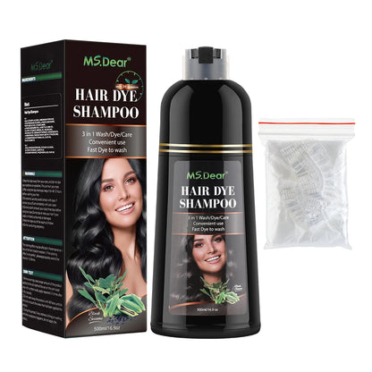 Natural Herbal Hair Color Shampoo for Gray Hair Nourishing Care