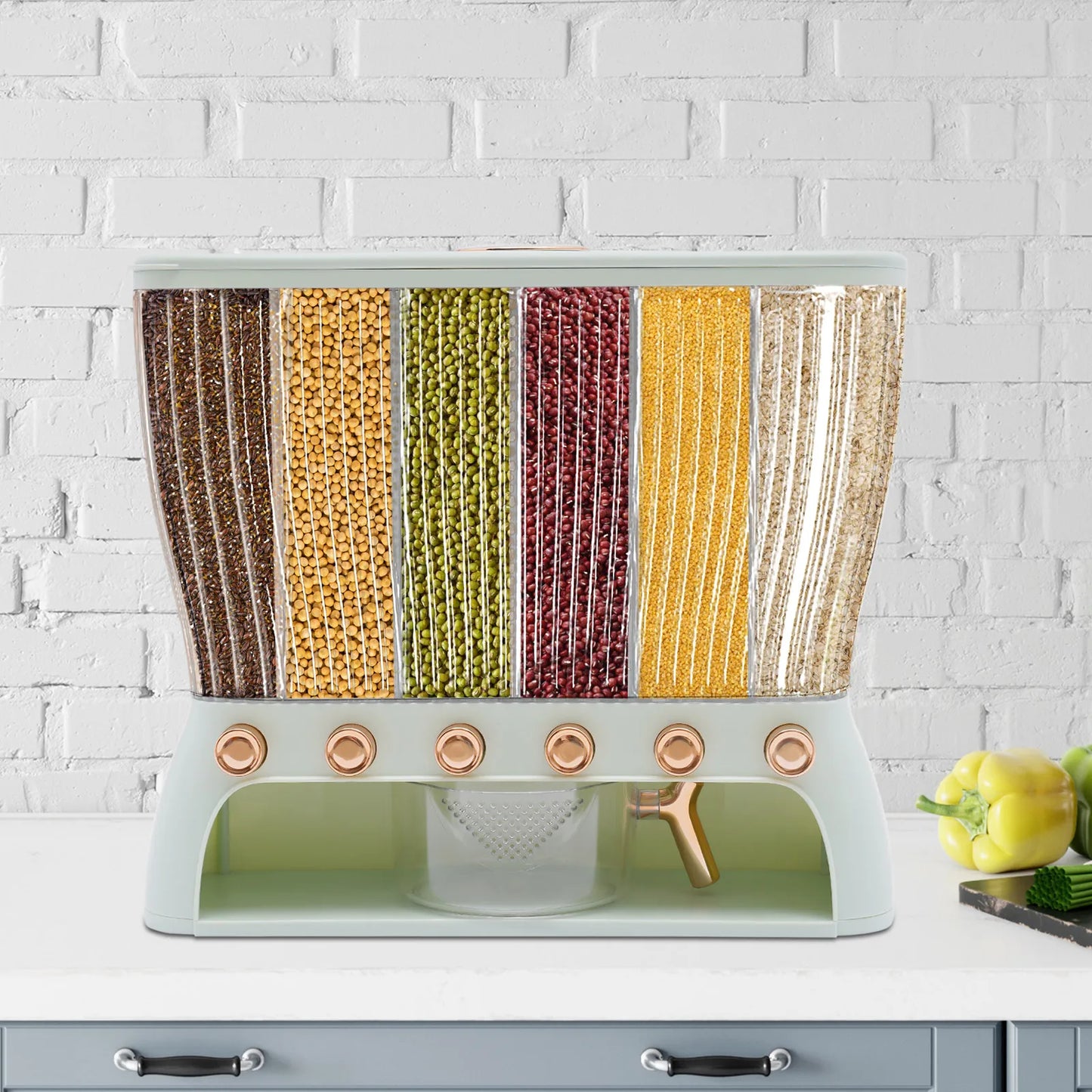 6-Grid Multigrain Rice Storage Bin