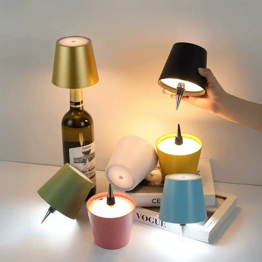 Wireless Bottle Lamp 3-Color Touch Control with Stepless Dimming, Perfect Fit for Wine Bottles, Replaces Traditional Wine Corks