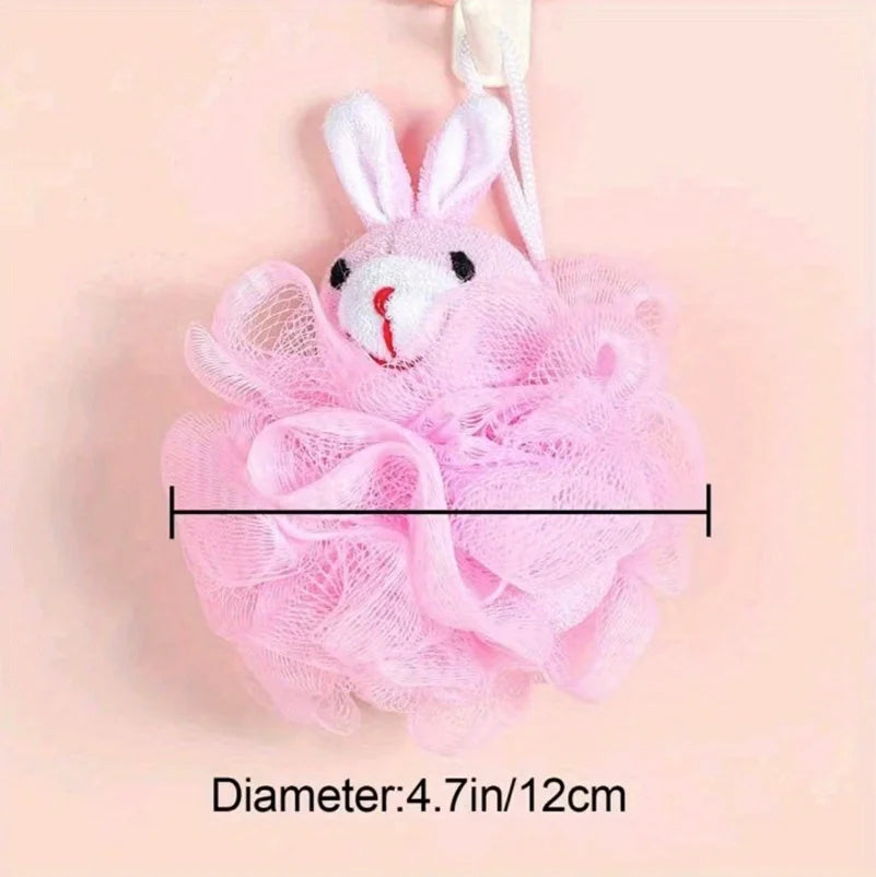 Cartoon Animal Bath Pouf for Kids