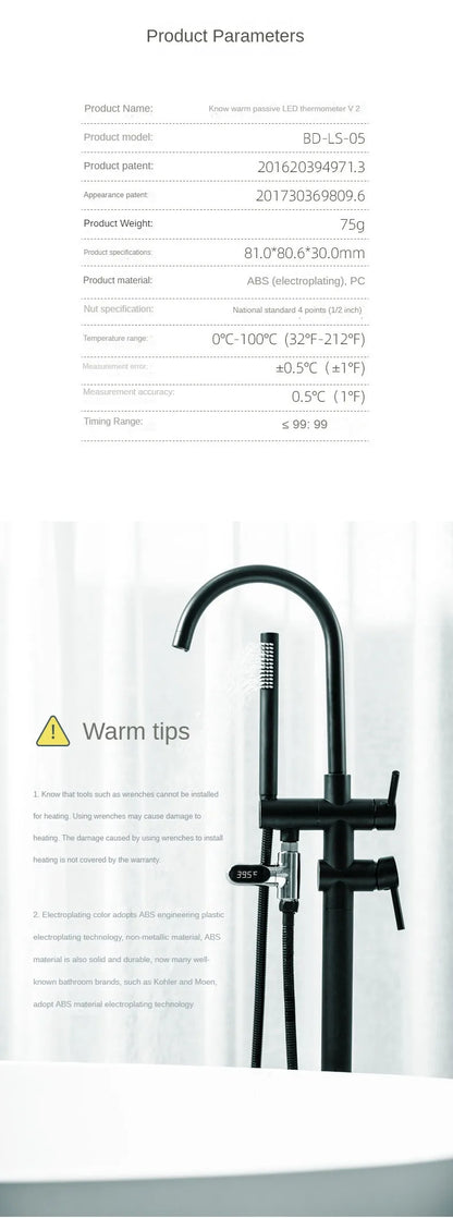 Self-Powered Water Temperature Meter