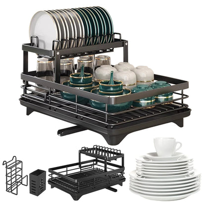 Dish Drying Rack with Drainboard