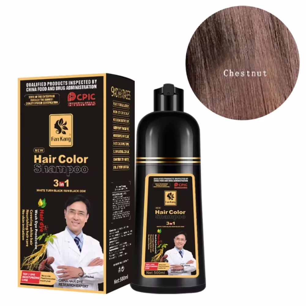 Natural Herbal Hair Color Shampoo for Gray Hair Nourishing Care