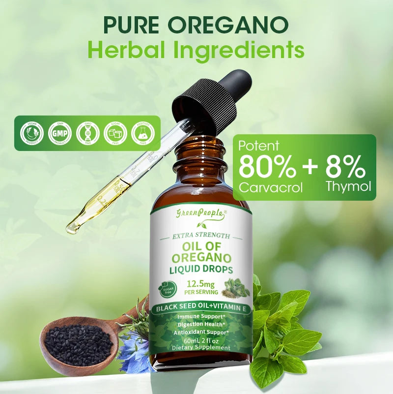 Organic Oregano Oil with Black Seed & Vitamin E