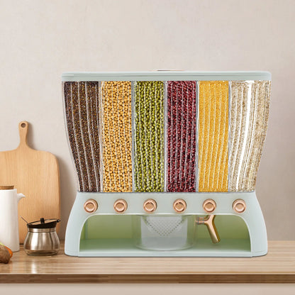 6-Grid Multigrain Rice Storage Bin