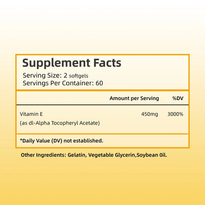 Vitamin E Capsules for Anti-Aging Support