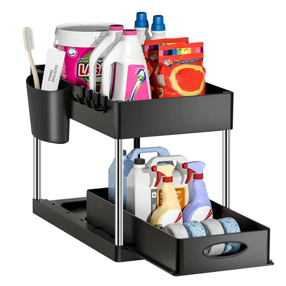 2 Tier Under Sink Storage Rack