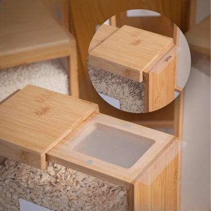 Bamboo Wooden Airtight Food Storage Box