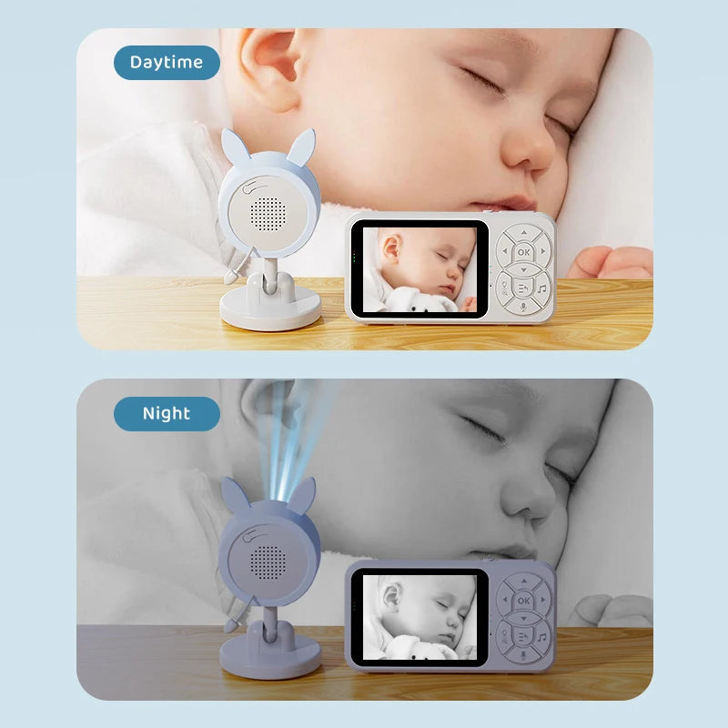 RGB Night Light Baby Monitor with Voice Intercom