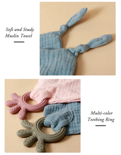 Baby Soother Towel & Muslin Cotton Bib