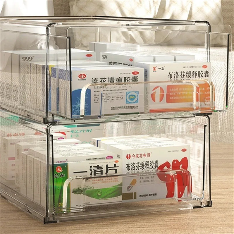 Transparent Acrylic Multi Layer Medicine Storage Box