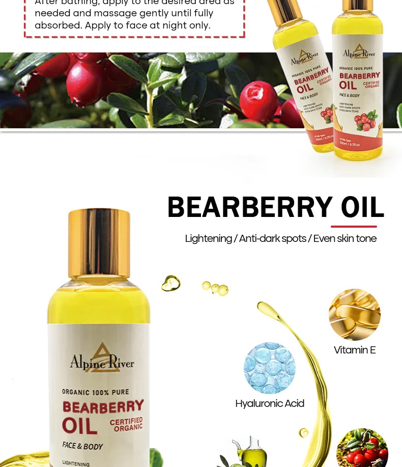 Organic Vitamin C Arbutin Body Massage Oil