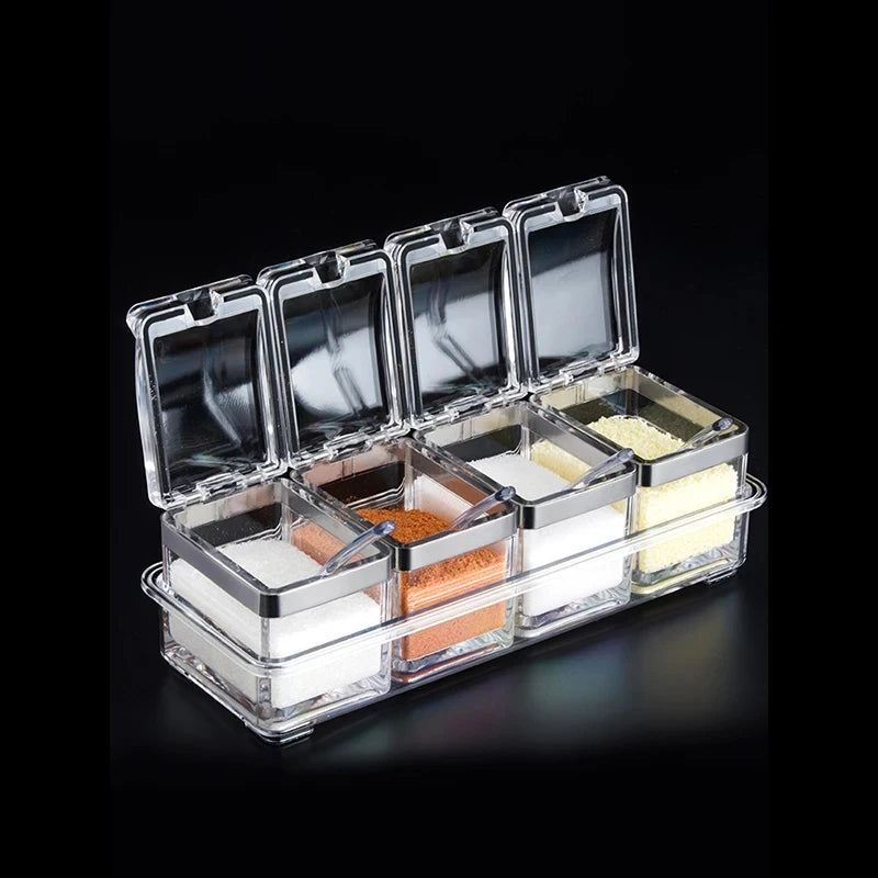 Clear Acrylic Kitchen Seasoning Storage Box