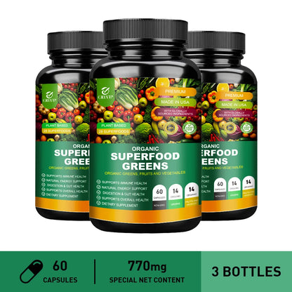 Organic Superfood Greens Digestive Support Supplement