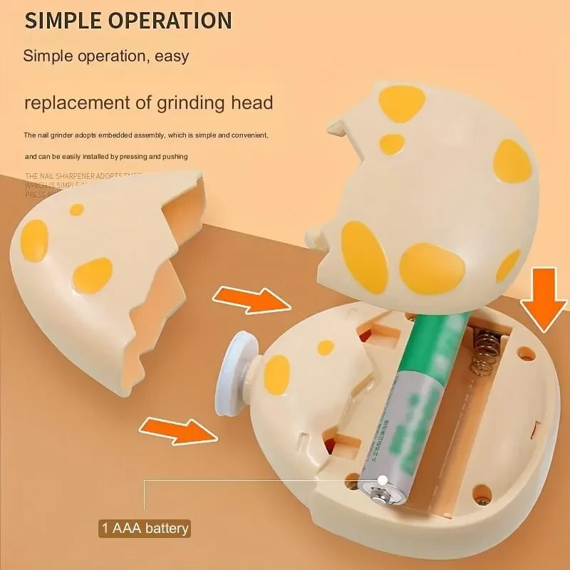 Electric Baby Nail Trimmer with 3 Grinding Heads