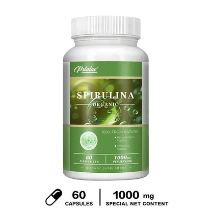Organic Spirulina Capsules for Eye & Heart Health
