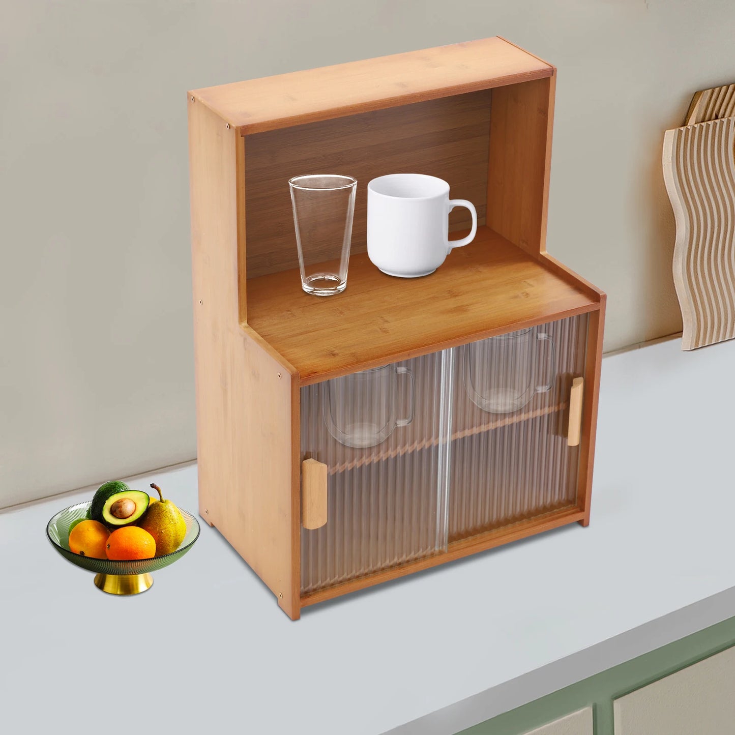 Sliding Door Kitchen Storage Cabinet