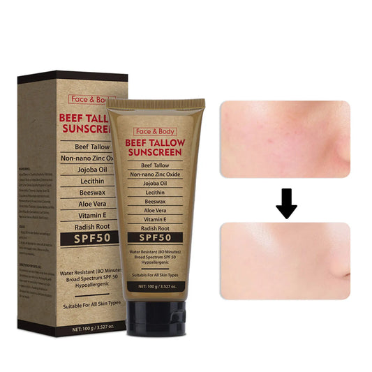 Grass-Fed Beef Tallow Waterproof Sunscreen
