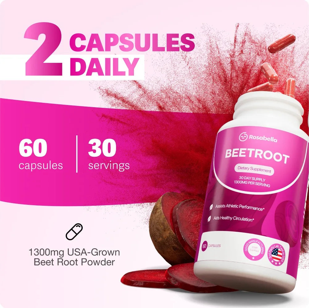 Organic Beetroot Energy Support Capsules