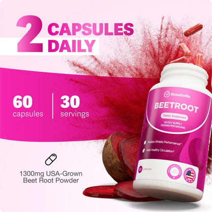 Organic Beetroot Energy Support Capsules