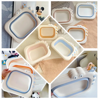 Portable Baby Silicone Washbasin with Foldable Design