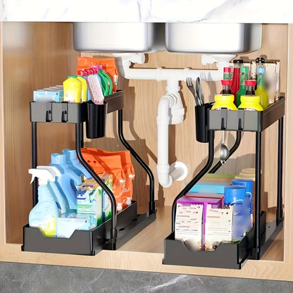 2 Tier Under Sink Storage Organizer